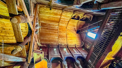 Obraz na płótnie Die älteste Stabkirche in Norwegen - Urnes w salonie