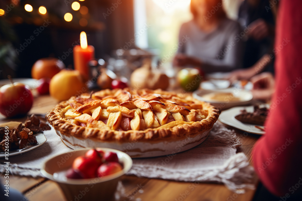 Thanksgiving autumn family feast holiday conceptual image Generative AI Thanksgiving autumn family feast holiday conceptual image Generative AI