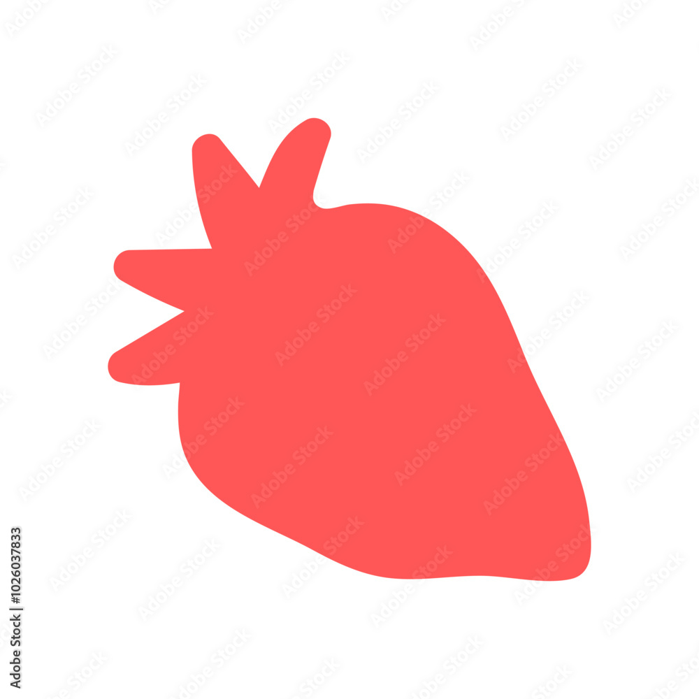 Simple strawberry fruit illustration design Simple strawberry fruit illustration design