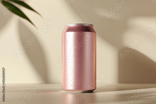 Single can design mockup in 3d for beverage types: soda, energy drink, seltzer, or beer in aluminium container photo