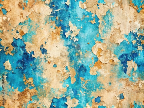 Elevate your creative projects with this blue and beige grunge texture, perfect for backgrounds, designs, and artistic endeavors that require a unique visual touch.