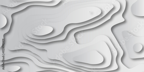 3d render, abstract white paper background, layers, flat structures. abstract Background with lines Modern white carve wave line abstract luxury 3d papercut background. Abstract background. Papercut b