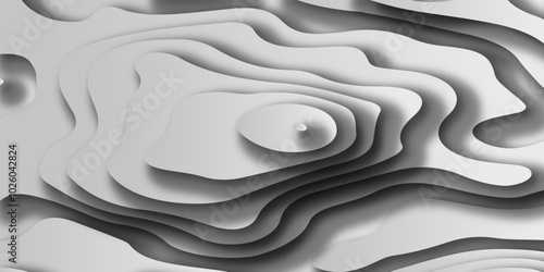 3d render, abstract white paper background, layers, flat structures. abstract Background with lines Modern white carve wave line abstract luxury 3d papercut background. Abstract background. Papercut b