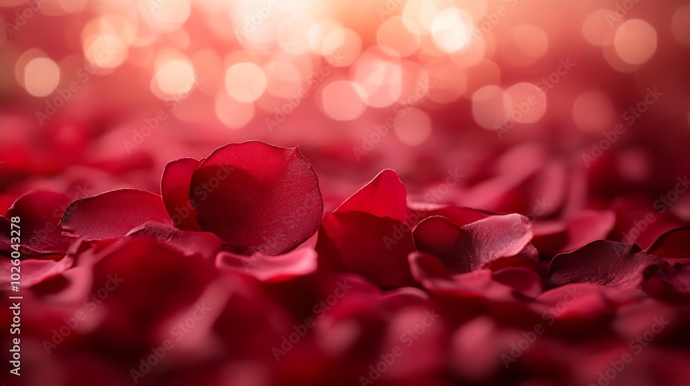 Abstract red pink background with scattered rose petals blending soft colors and smooth textures to create a romantic atmosphere perfect for a Valentine's Day celebration Abstract red pink background with scattered rose petals blending soft colors and smooth textures to create a romantic atmosphere perfect for a Valentine's Day celebration
