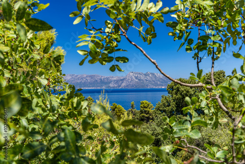 Trpanj, Peljesac peninsula, Adriatic Sea, azure water, rocky beaches