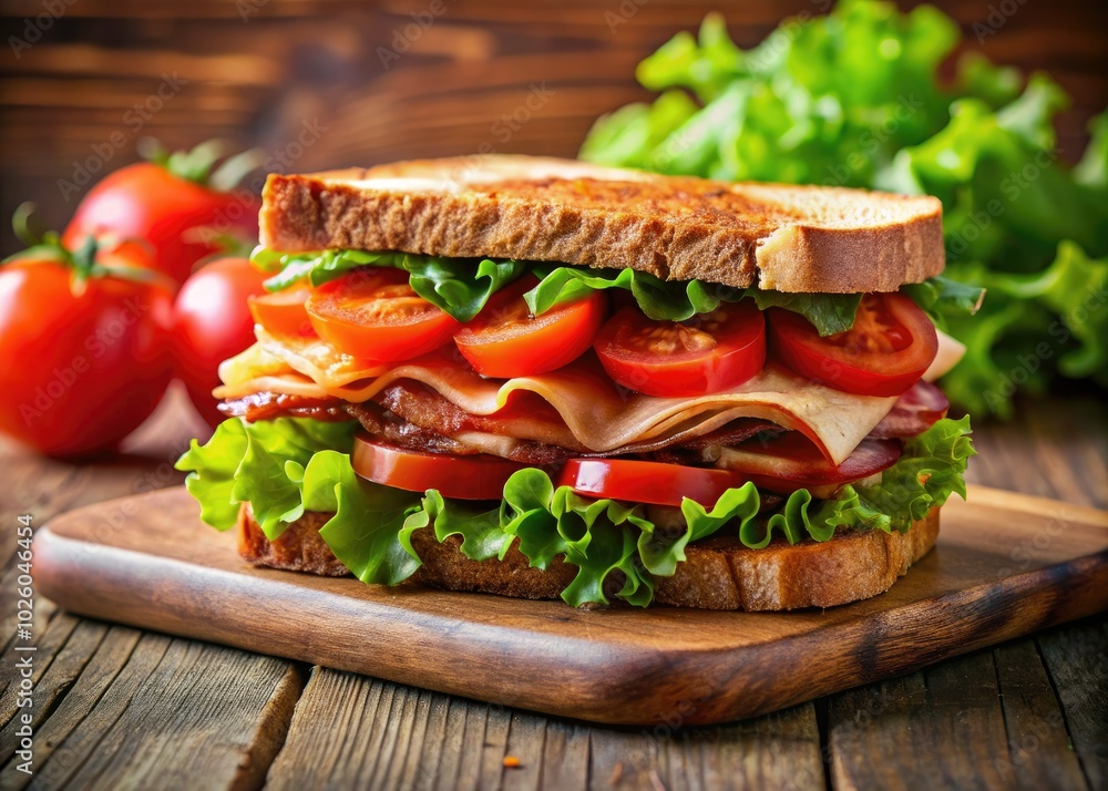 Enjoy a delectable Bacon Lettuce Tomato sandwich, nestled between crunchy toasted bread. This delightful treat is perfect for lunch or a quick snack anytime! Enjoy a delectable Bacon Lettuce Tomato sandwich, nestled between crunchy toasted bread. This delightful treat is perfect for lunch or a quick snack anytime!
