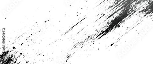 Vector brush splatter background grunge black speckles grunge texture abstract 
