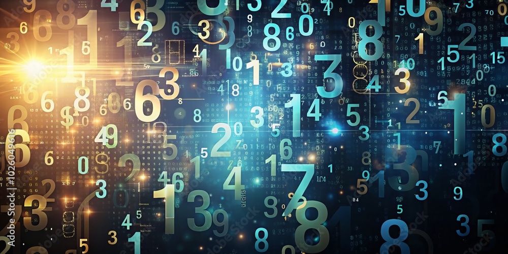 Obraz premium Abstract Random Numbers Background for Data Visualization and Technology Concepts