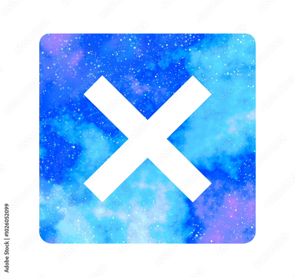 Obraz premium マーブルな星空|バツマーク