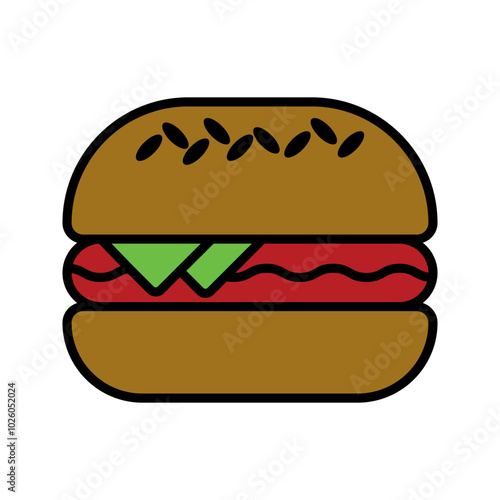 Burger icon. cheese burger Symbol. hamburger sign. for mobile concept and web design.