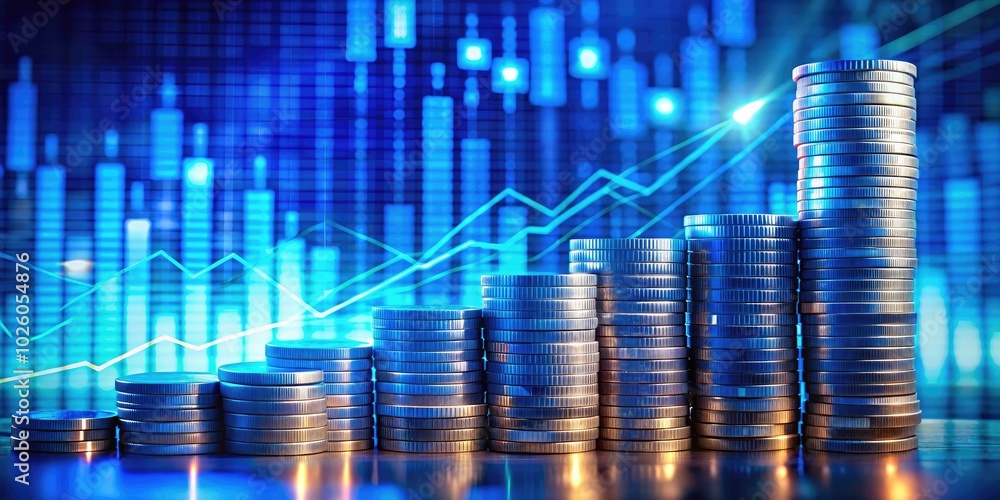 Explore financial concepts through a blue-toned investment growth chart that showcases coins and market data, promoting clear understanding and informed decision-making strategies. Explore financial concepts through a blue-toned investment growth chart that showcases coins and market data, promoting clear understanding and informed decision-making strategies.
