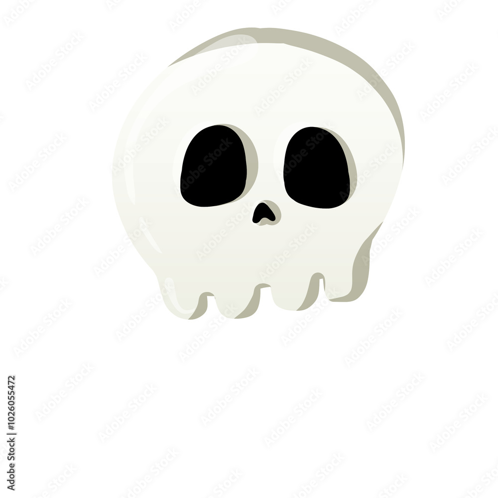 Cute Skull in Halloween Theme hand drawn for decoration element,PNG file no background Cute Skull in Halloween Theme hand drawn for decoration element,PNG file no background