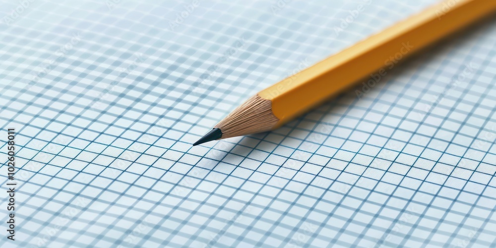 Detailed perspective drawing on graph paper. Detailed perspective drawing on graph paper.