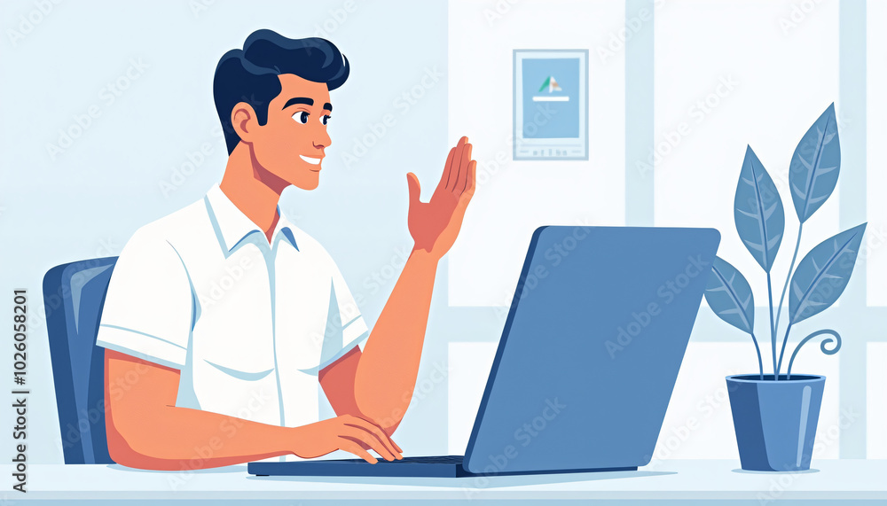 Remote Worker Having Video Call Remote Worker Having Video Call