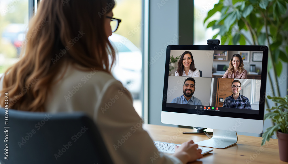 Video Meeting with Remote Team Video Meeting with Remote Team