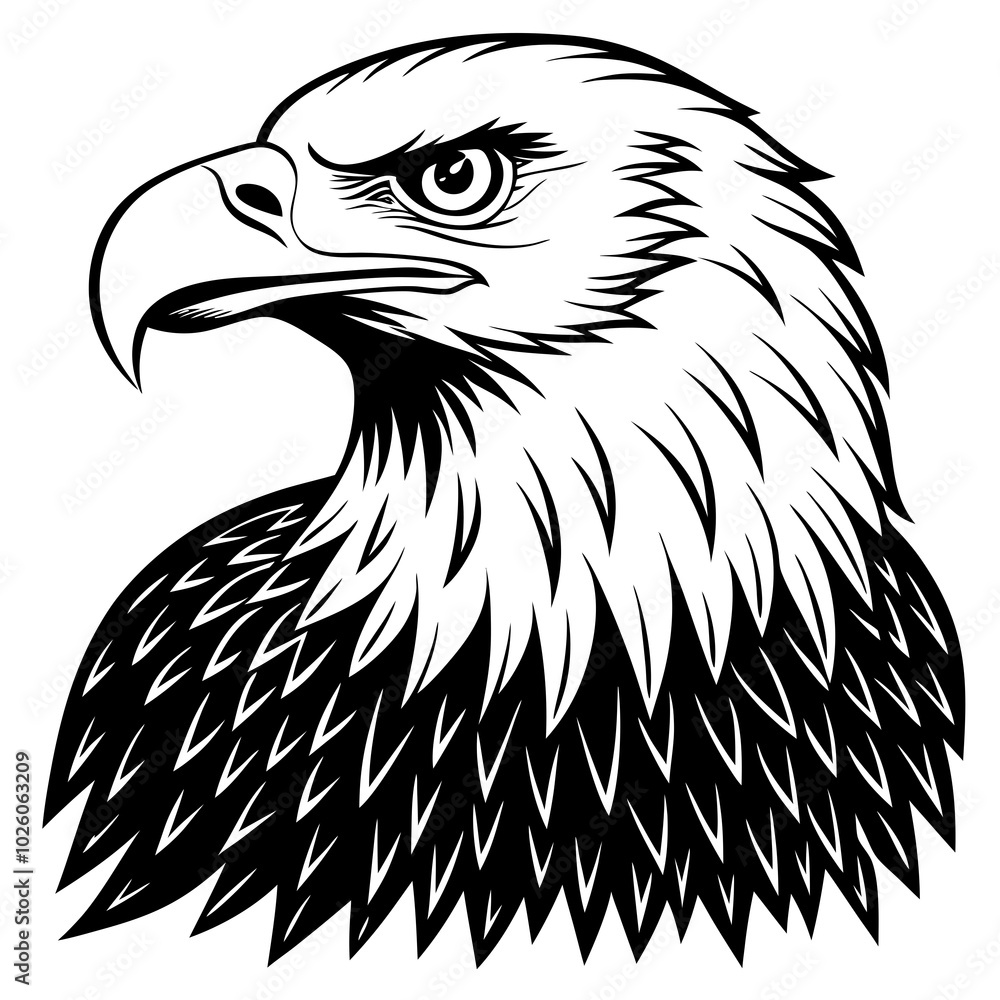 Fototapeta premium bald eagle illustration