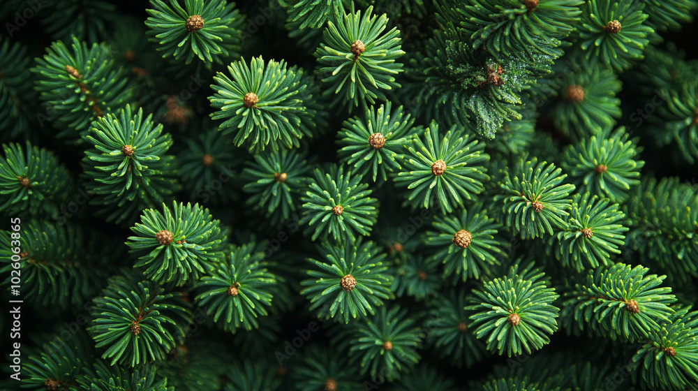 Beautiful green spruce feet close up Beautiful green spruce feet close up