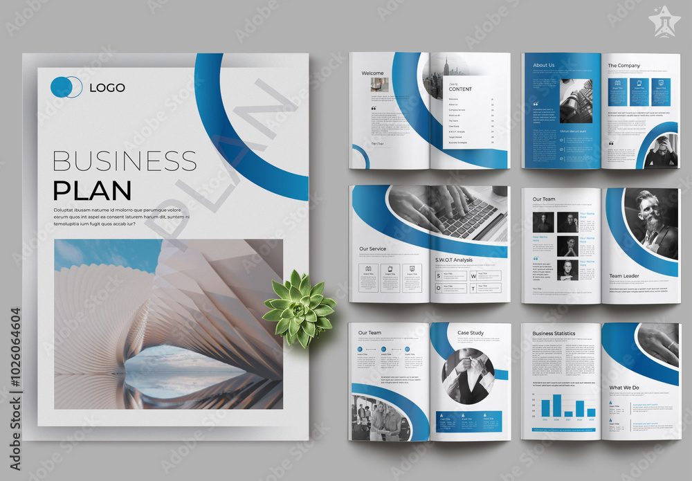 Business Plan Layout Stock Template | Adobe Stock