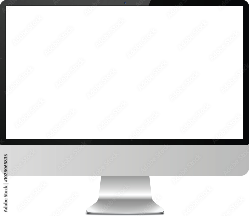 A contemporary desktop computer is positioned on a tidy desk, featuring a minimalist design and a blank display. The workspace is well-organized and inviting. A contemporary desktop computer is positioned on a tidy desk, featuring a minimalist design and a blank display. The workspace is well-organized and inviting.