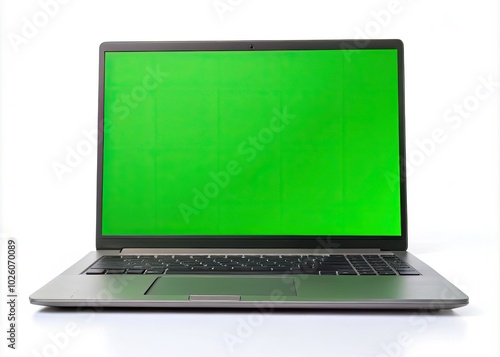 High-quality 4K UHD video of a laptop featuring a frameless screen and rotating camera, ideal for green screen applications. Perfect for professional use.