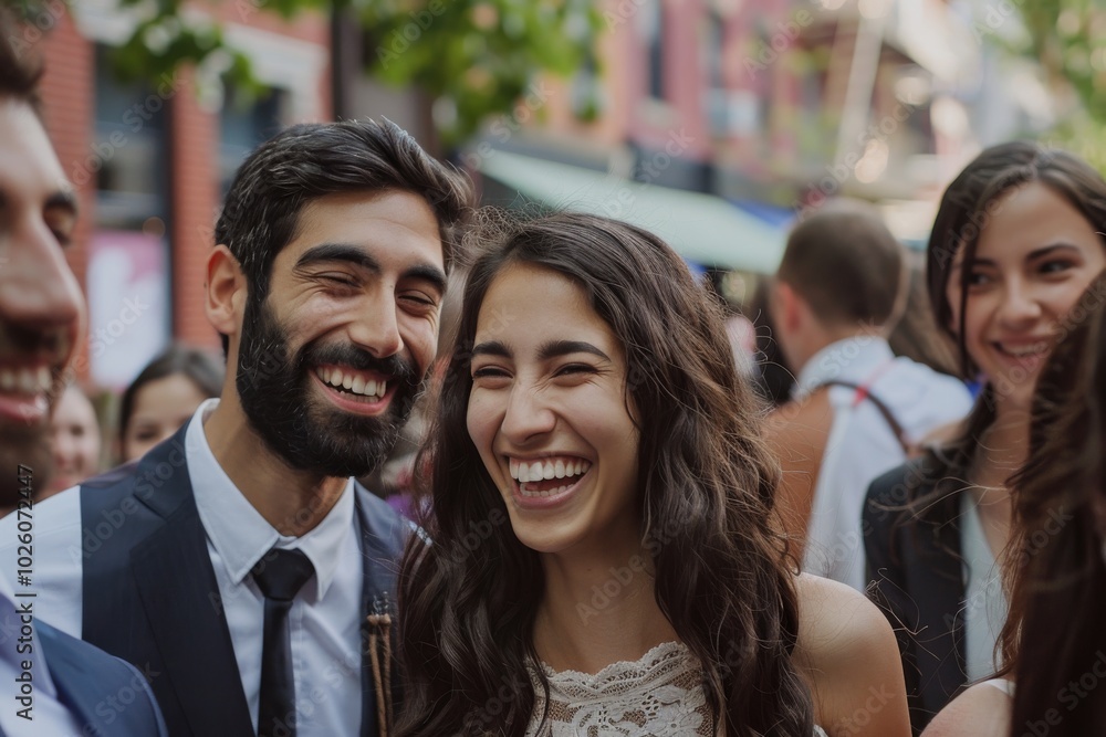Beautiful couple in love on the background of a city street. Beautiful couple in love on the background of a city street.