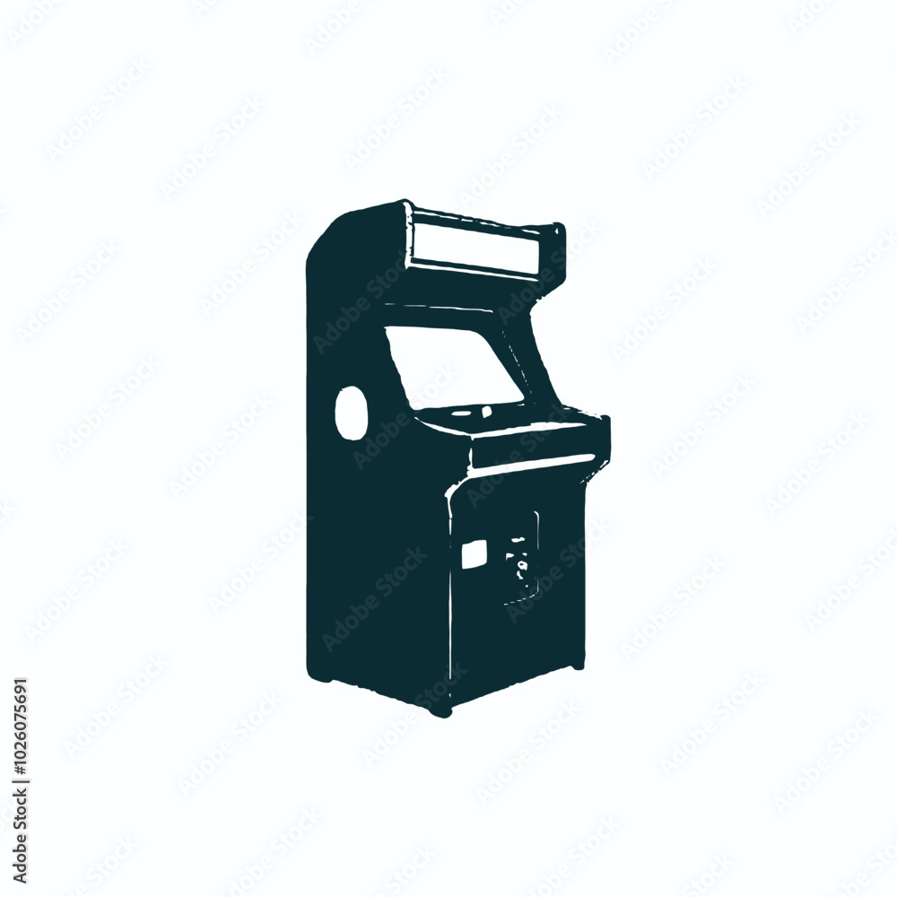 Arcade videogame icon vector silhouette Arcade videogame icon vector silhouette