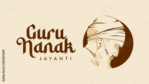 vector guru nanak jayanti background template