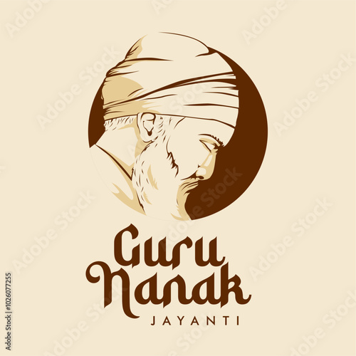 vector guru nanak jayanti background template