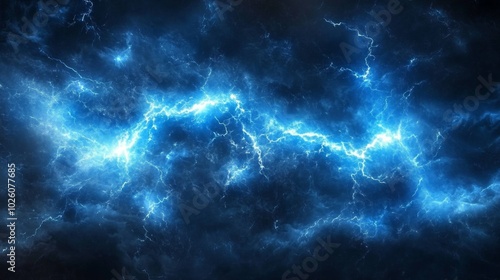 Electric Blue Lightning Storm