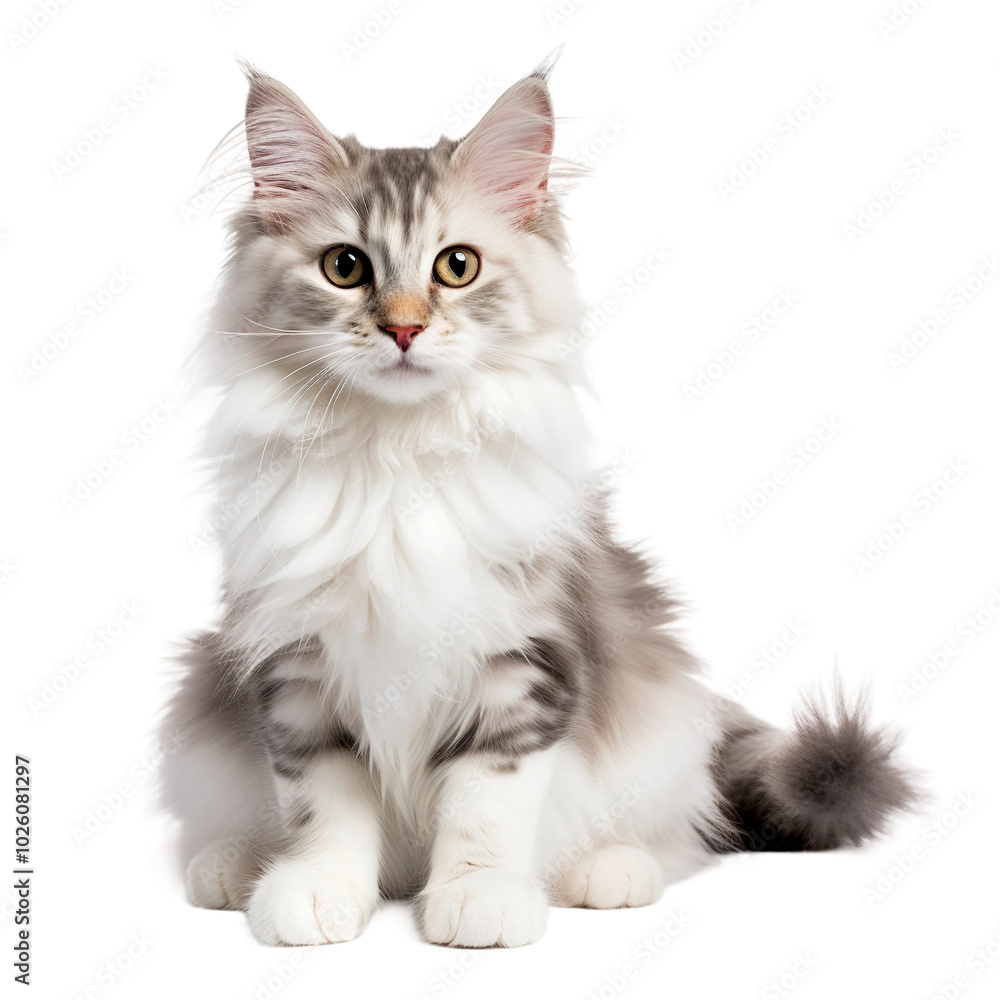 Fototapeta premium a cat isolated on a white background