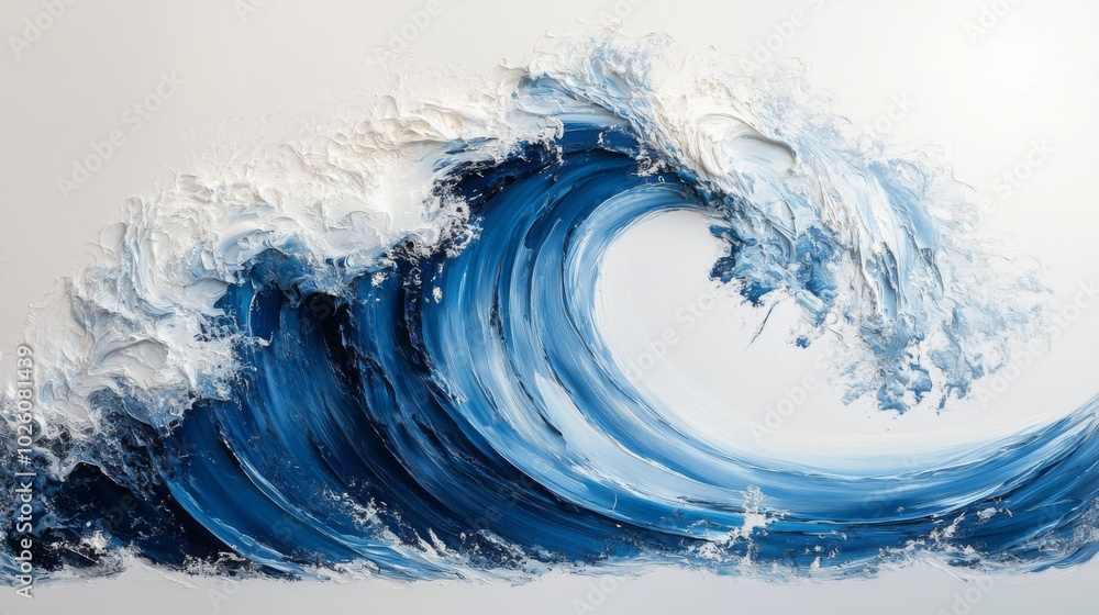 Abstract Ocean Wave Painting Abstract Ocean Wave Painting