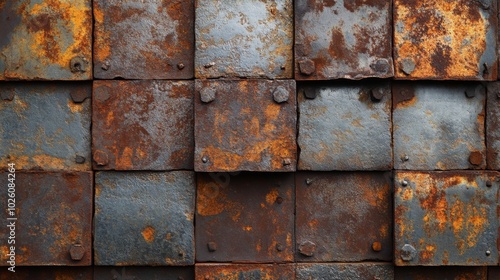 Rusted Metal Panels Background