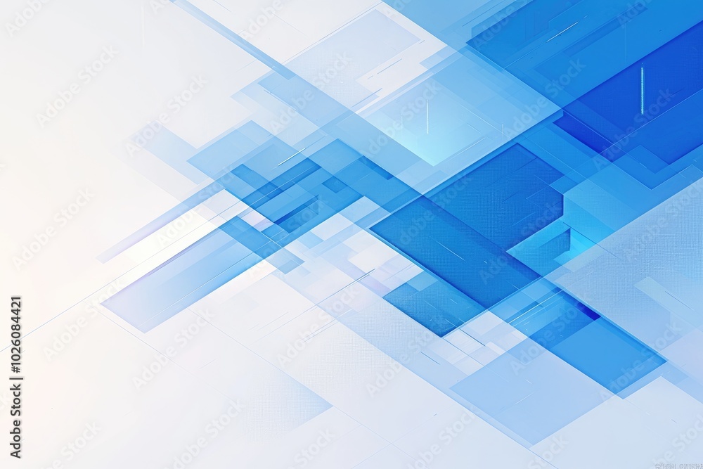 Fototapeta premium Abstract Blue and White Geometric Design