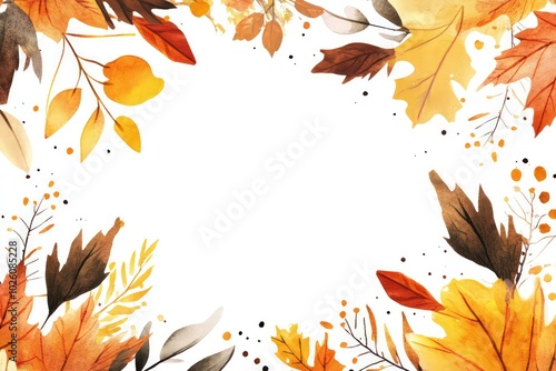 fall themed boarder on a white background 