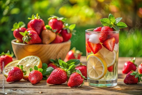 Refreshing Strawberries and Lemonade: A Perfect Summer Drink for Hot Days and Outdoor Gatherings