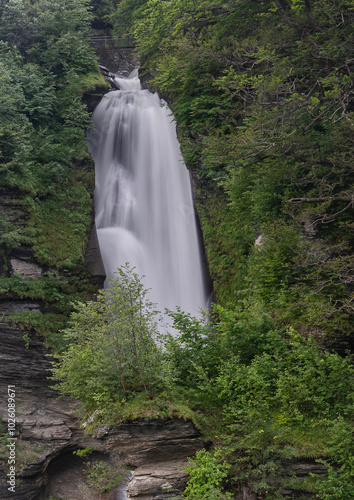 long exposure photography of the Reichenbach Falls in Switzerland  photo