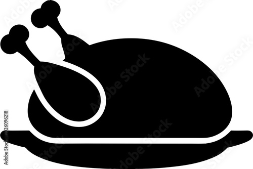 Cooked Turkey Silhouette vector illustration