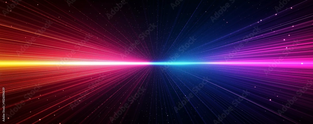 Obraz premium Vibrant Gradient Line Pattern with Framing Effect