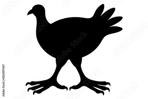 Turkey Feet Silhouette vector illustration