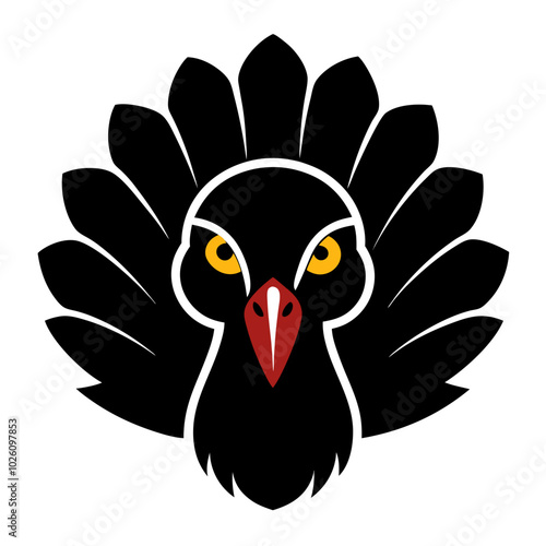 Turkey Head Silhouette vector illustration