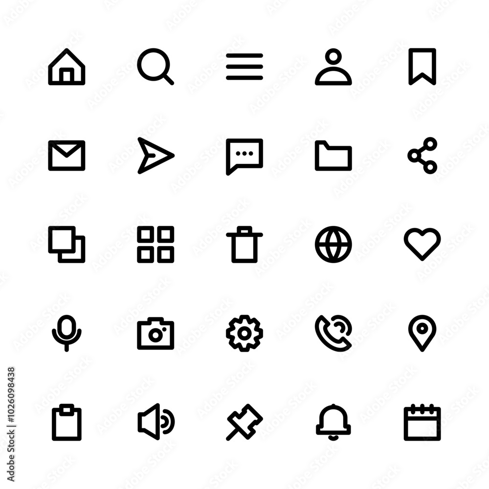 UI Ux icon pack. Essential UI icon pack. UI icon pack. Icon. Vector. UI Ux icon pack. Essential UI icon pack. UI icon pack. Icon. Vector.