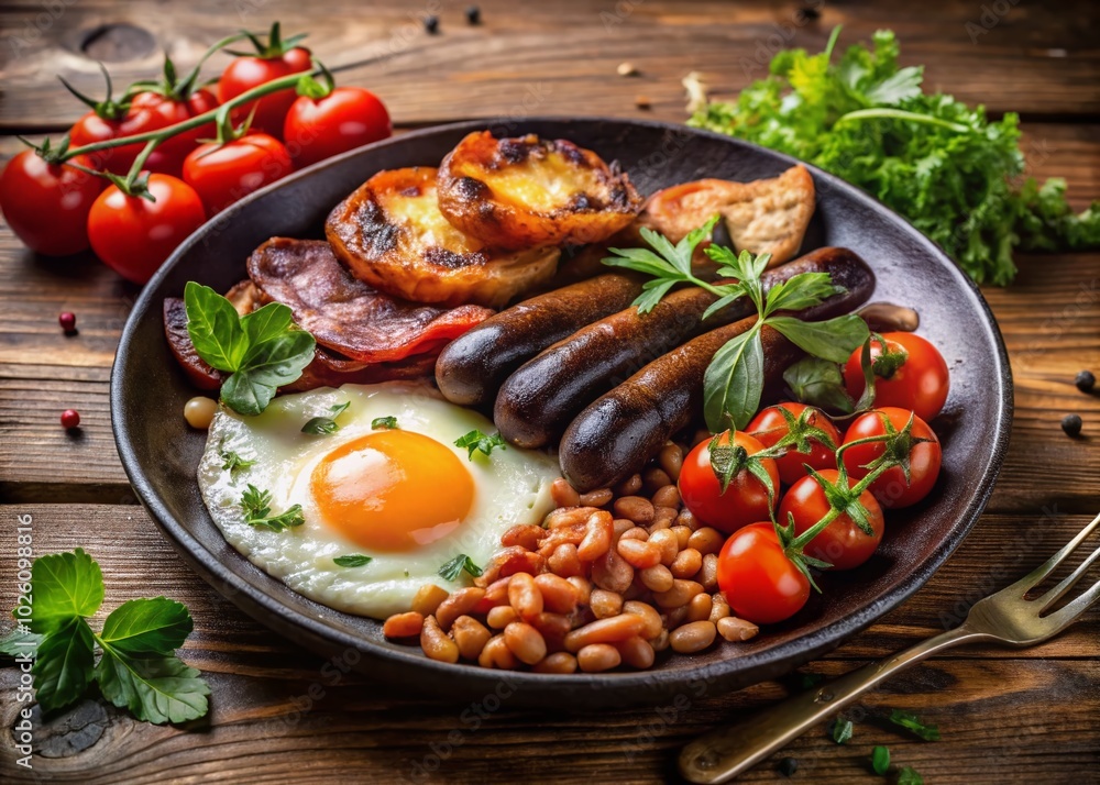 Full English Breakfast - Deliciously Hearty Morning Meal Photography Full English Breakfast - Deliciously Hearty Morning Meal Photography