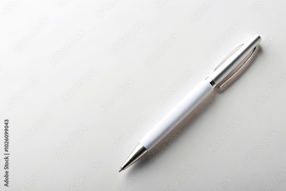 White Pen Isolated on White Background - Perfect for Office and Creative Use White Pen Isolated on White Background - Perfect for Office and Creative Use