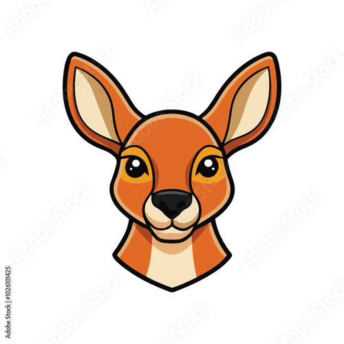 Kangaroo Head Vector Illustrations.