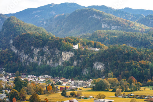 Blick auf die Landschaft um das Bildungszentrum St. Arbogast in Götzis, Vorarlberg  photo