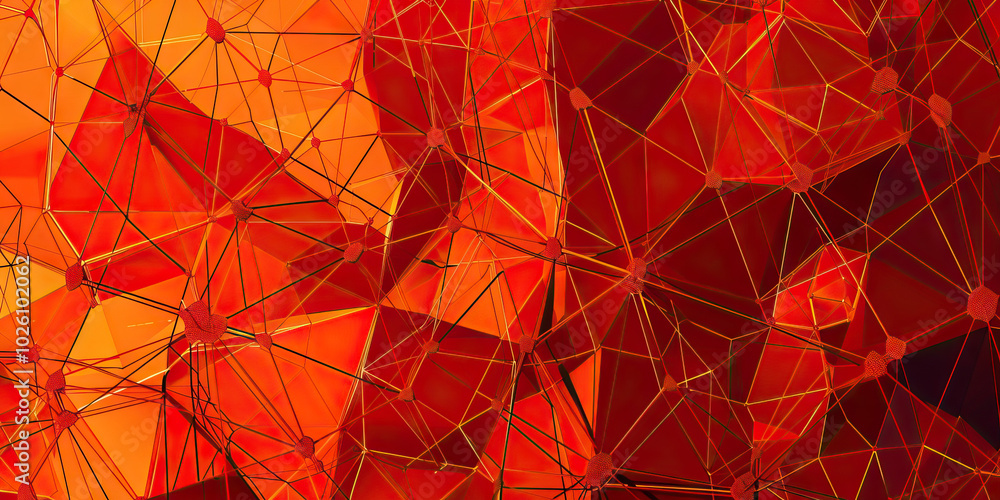 Schizophrenia in Intricate Patterns and Lines - Abstract Geometric Shapes in Red and Orange Schizophrenia in Intricate Patterns and Lines - Abstract Geometric Shapes in Red and Orange