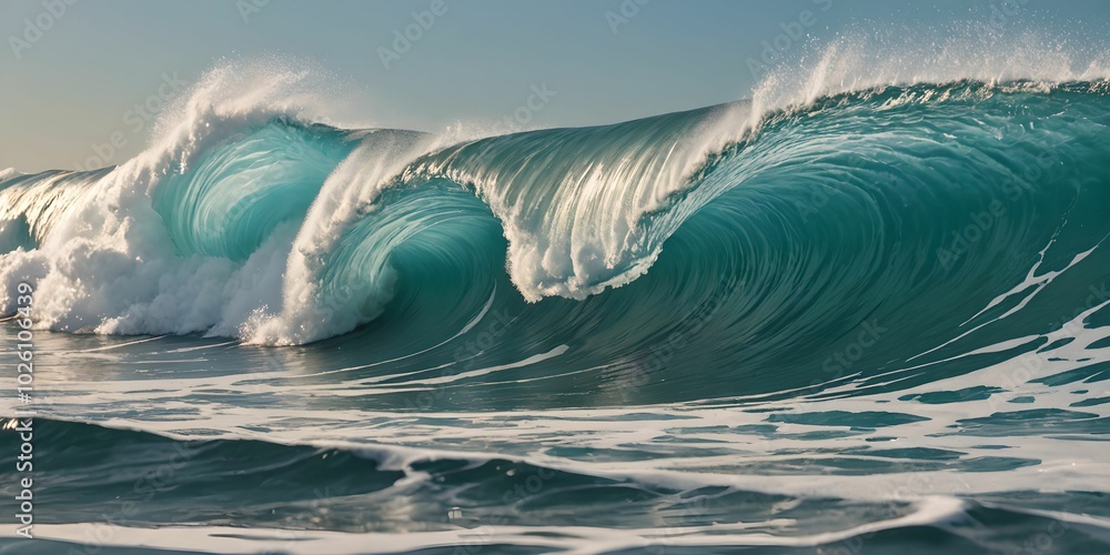 wallpaper representing the top of the rough ocean with high waves for surfers. wallpaper representing the top of the rough ocean with high waves for surfers.