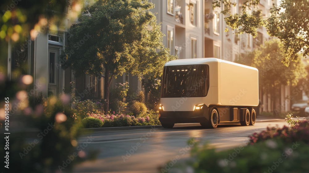 Self-driving electric delivery truck with autopilot functionality Self-driving electric delivery truck with autopilot functionality