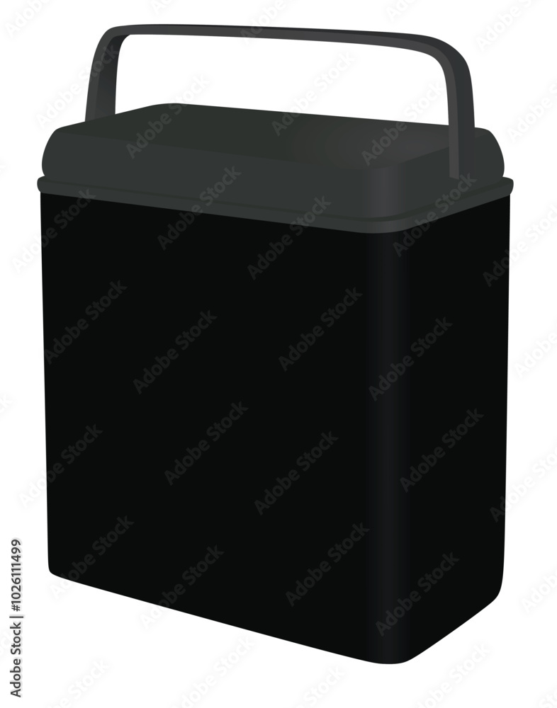 Black cooler box. vector illustration Black cooler box. vector illustration