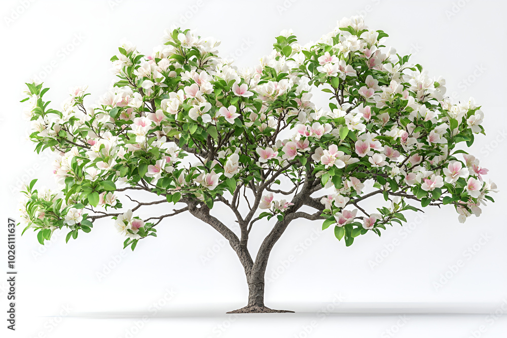 Obraz premium a tree with white flowers